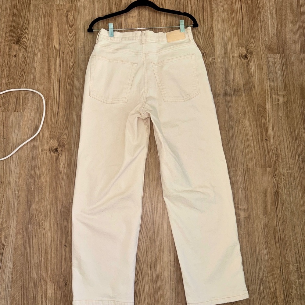 Everlane High-Waist Straight Leg Cream Jeans- Size 28 - Picture 12 of 16